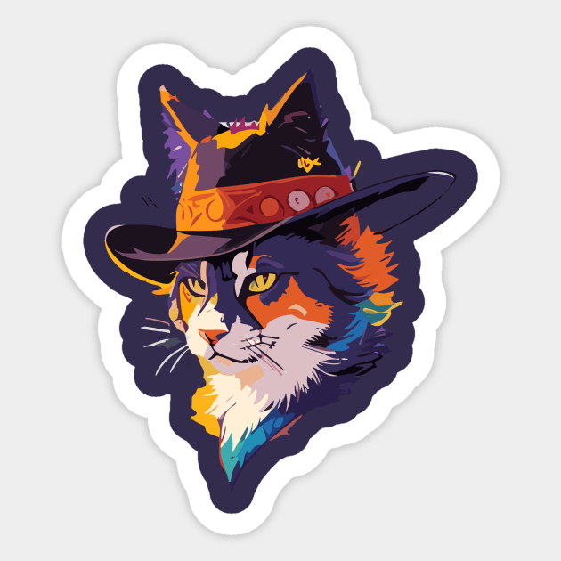 cowboy cat Sticker by ReaBelle